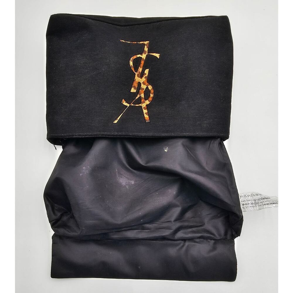 YSL Perfums Black and Animal Print Makeup Bag - Picture 7 of 7